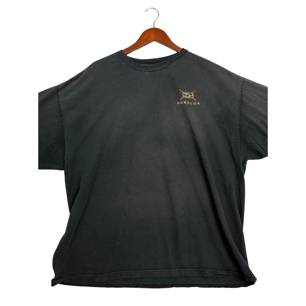 Honolua Surf Company T Shirt Mens XXL Black Hawaii Surf Graphic Logo Tee